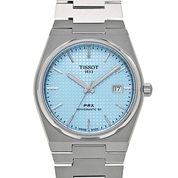 ティソ PRX パワーマティック 80 T137.407.11.351.00 アイスブルー メンズ 時計 【中古】【wristwatch】
