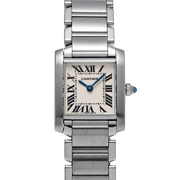 カルティエ タンクフランセーズ SM W51008Q3 シルバー レディース 時計 【中古】【wristwatch】