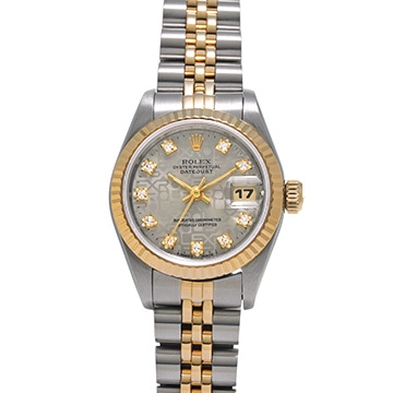 ロレックス デイトジャスト 69173G グレーコンピュータ/ダイヤモンド レディース 時計 【中古】【wristwatch】