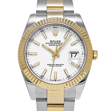 ロレックス デイトジャスト 41 126333 ホワイト メンズ 時計 【中古】【wristwatch】