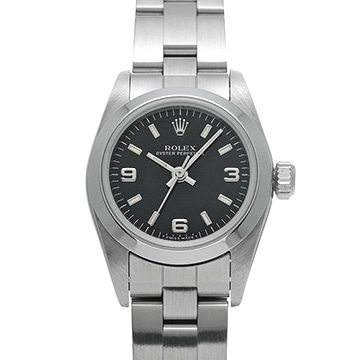 ロレックス オイスターパーペチュアル 67180 ブラック レディース 時計 【中古】【wristwatch】