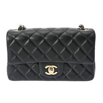シャネル ミニ クラシック ハンドバッグ 20cm ブラック A69900 ラムスキン レディース バッグ 【中古】【bag】