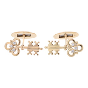 コルム 鍵モチーフ カフス 18Ktイエローゴールド レディース ジュエリー 【中古】【jewelry】