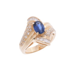 ノーブランド サファイアリング ゴールド K18イエローゴールド YG レディース ジュエリー 【中古】【jewelry】