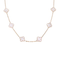 ヴァン クリーフ&アーペル ヴィンテージアルハンブラネックレス 10P ゴールド K18イエローゴールド YG レディース ジュエリー 【中古】【jewelry】