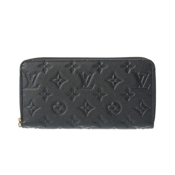 ルイ ヴィトン モノグラムアンプラント ジッピーウォレット ノワール M61864 レザー ユニセックス 財布 【中古】【purse】