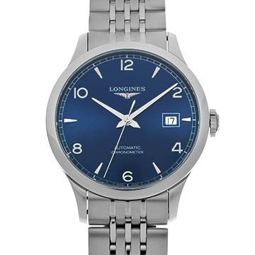 ロンジン レコード L2.820.4.96.6 ブルー メンズ 時計 【新品】【wristwatch】