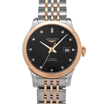 ロンジン レコード L2.321.5.57.7 ブラック ユニセックス 時計 【新品】【wristwatch】