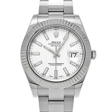 ロレックス デイトジャスト II 116334 ホワイト メンズ 時計 【中古】【wristwatch】