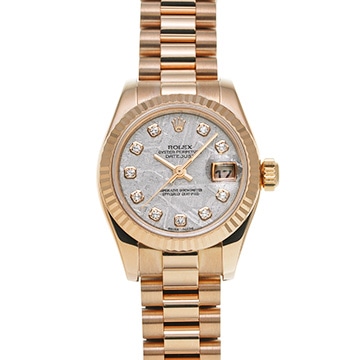 ロレックス デイトジャスト 179175G メテオライト/ダイヤモンド レディース 時計 【中古】【wristwatch】