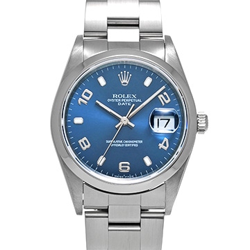 ロレックス オイスターパーペチュアル デイト 15200 ブルー メンズ 時計 【中古】【wristwatch】