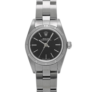 ロレックス オイスターパーペチュアル 76030 ブラック レディース 時計 【中古】【wristwatch】