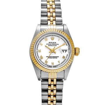 ロレックス デイトジャスト 69173 ホワイト レディース 時計 【中古】【wristwatch】