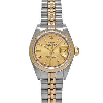 ロレックス デイトジャスト 69173 シャンパン レディース 時計 【中古】【wristwatch】