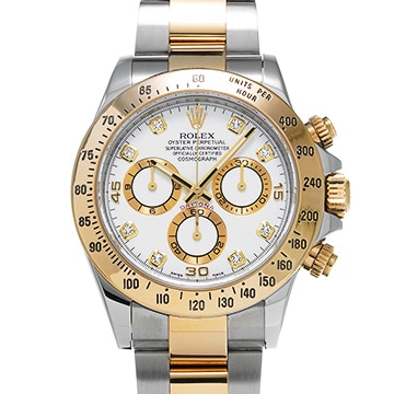 ロレックス コスモグラフ デイトナ 116523G ホワイト/ダイヤモンド メンズ 時計 【中古】【wristwatch】
