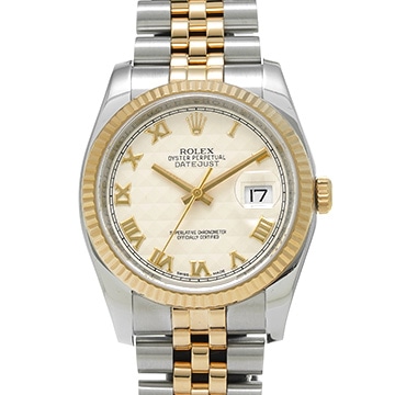 ロレックス デイトジャスト 116233 アイボリーピラミッド ユニセックス 時計 【中古】【wristwatch】