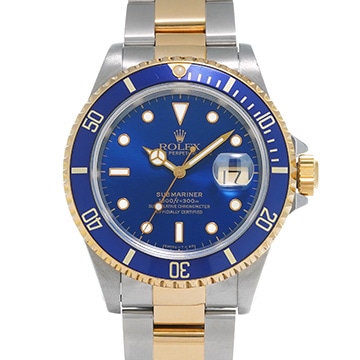 ロレックス サブマリーナ デイト 16613 ブルー メンズ 時計 【中古】【wristwatch】
