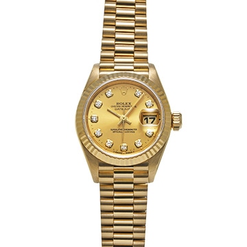 ロレックス デイトジャスト 69178G シャンパン/ダイヤモンド レディース 時計 【中古】【wristwatch】