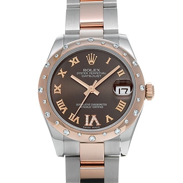 ロレックス デイトジャスト 31 178341 チョコレート/ダイヤモンド ユニセックス 時計 【中古】【wristwatch】