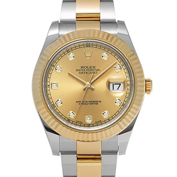 ロレックス デイトジャスト II 116333G シャンパン/ダイヤモンド メンズ 時計 【中古】【wristwatch】