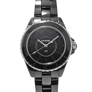 シャネル J12 ファントム H6346 ブラックラッカー レディース 時計 【中古】【wristwatch】
