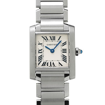 カルティエ タンクフランセーズ SM W51008Q3 シルバー レディース 時計 【中古】【wristwatch】