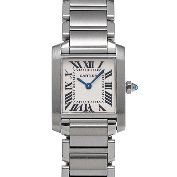 カルティエ タンクフランセーズ SM W51008Q3 シルバー レディース 時計 【中古】【wristwatch】