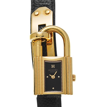 エルメス ケリーウォッチ KE1.201 ブラック レディース 時計 【中古】【wristwatch】