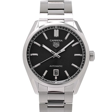 タグ ホイヤー カレラ キャリバー5 WBN2110.BA0639 ブラック メンズ 時計 【中古】【wristwatch】