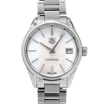 タグ ホイヤー カレラ クォーツ WAR1311.BA0778 ホワイトシェル メンズ 時計 【中古】【wristwatch】
