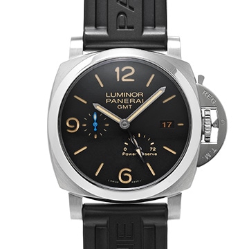 パネライ ルミノール GMT パワーリザーブ PAM01321 ブラック メンズ 時計 【中古】【wristwatch】