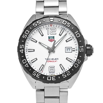 タグ ホイヤー フォーミュラ1 クォーツ WAZ1111.BA0875 ホワイト メンズ 時計 【中古】【wristwatch】