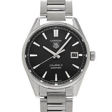タグ ホイヤー カレラ キャリバー5 WAR211A.BA0782 ブラック メンズ 時計 【中古】【wristwatch】