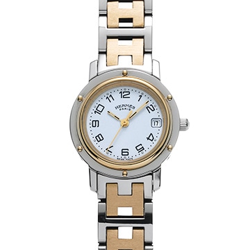 エルメス クリッパー CL4.220.130/3752 ホワイト レディース 時計 【中古】【wristwatch】