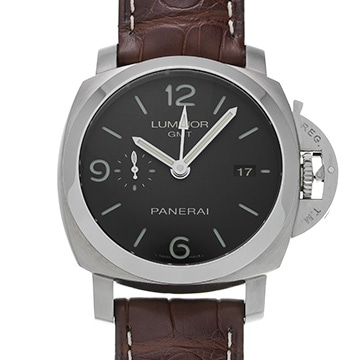 パネライ ルミノール 1950 3デイズ GMT オートマティック PAM00320 ブラック メンズ 時計 【中古】【wristwatch】