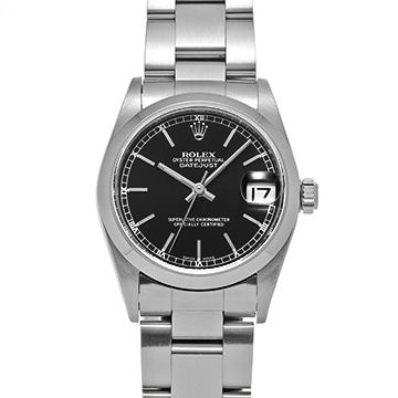 ロレックス デイトジャスト 78240 ブラック ユニセックス 時計 【中古】【wristwatch】