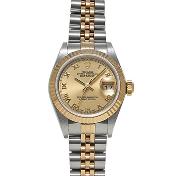 ロレックス デイトジャスト 79173 シャンパン レディース 時計 【中古】【wristwatch】