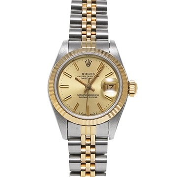 ロレックス デイトジャスト 69173 シャンパン レディース 時計 【中古】【wristwatch】