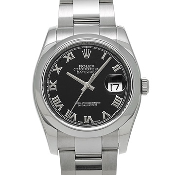 ロレックス デイトジャスト 116200 ブラック メンズ 時計 【中古】【wristwatch】