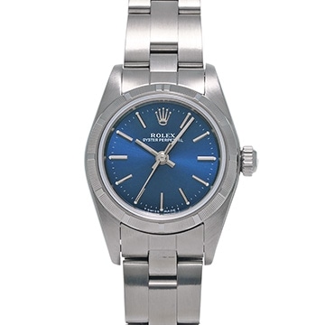 ロレックス オイスターパーペチュアル 76030 ブルー レディース 時計 【中古】【wristwatch】