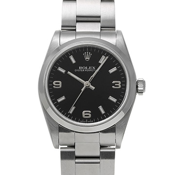 ロレックス オイスターパーペチュアル 77080 ブラック ユニセックス 時計 【中古】【wristwatch】