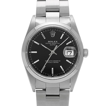 ロレックス オイスターパーペチュアル デイト 15200 ブラック メンズ 時計 【中古】【wristwatch】