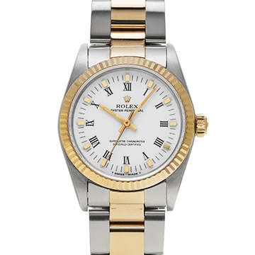 ロレックス オイスターパーペチュアル 67513 ホワイト ユニセックス 時計 【中古】【wristwatch】