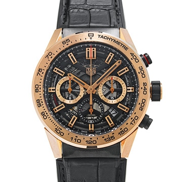 タグ ホイヤー カレラ ホイヤー02 クロノグラフ CBG2A51.FC6450 ブラック メンズ 時計 【中古】【wristwatch】