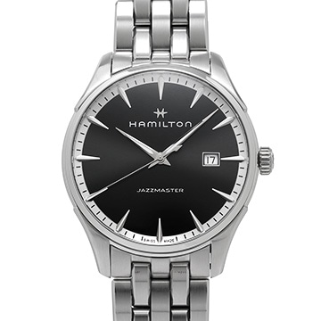 ハミルトン ジャズマスター ジェント クォーツ H32451131 ブラック メンズ 時計 【中古】【wristwatch】
