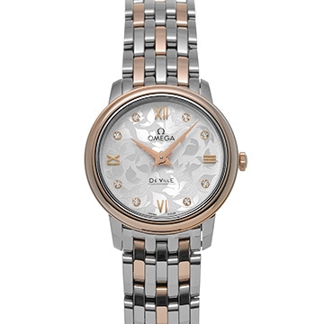 オメガ デ・ヴィル プレステージ バタフライ 424.20.27.60.52.002 シルバー/ダイヤモンド レディース 時計 【中古】【wristwatch】