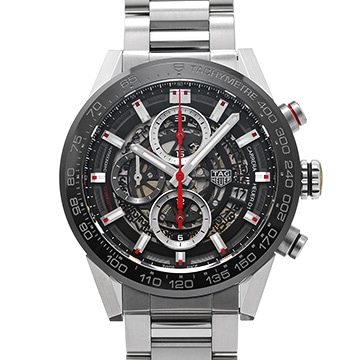 タグ ホイヤー カレラ キャリバーホイヤー01 クロノグラフ CAR201V.BA0714 ブラック メンズ 時計 【中古】【wristwatch】