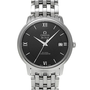 オメガ デ・ヴィル プレステージ コーアクシャル 424.10.37.20.01.001 ブラック メンズ 時計 【中古】【wristwatch】