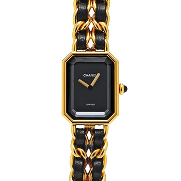 シャネル プルミエール M H0001 ブラック レディース 時計 【中古】【wristwatch】
