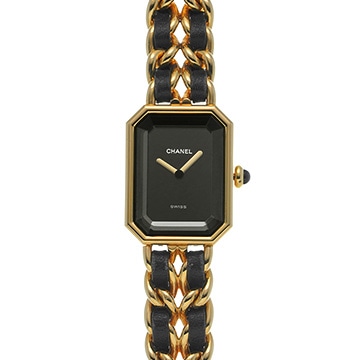 シャネル プルミエール M H0001 ブラック レディース 時計 【中古】【wristwatch】
